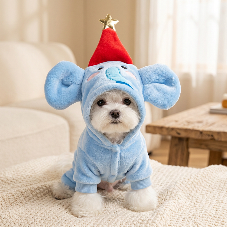 Felpa costume con cappuccio per cani