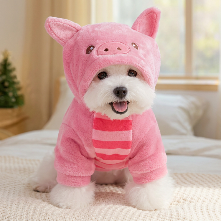 Felpa costume con cappuccio per cani