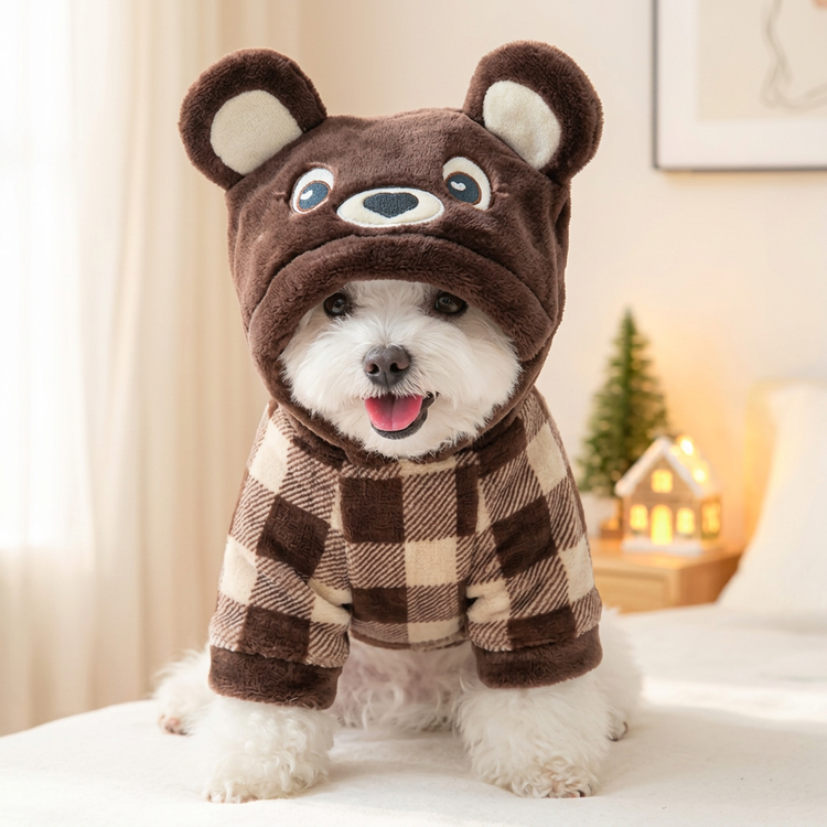 Felpa costume con cappuccio per cani