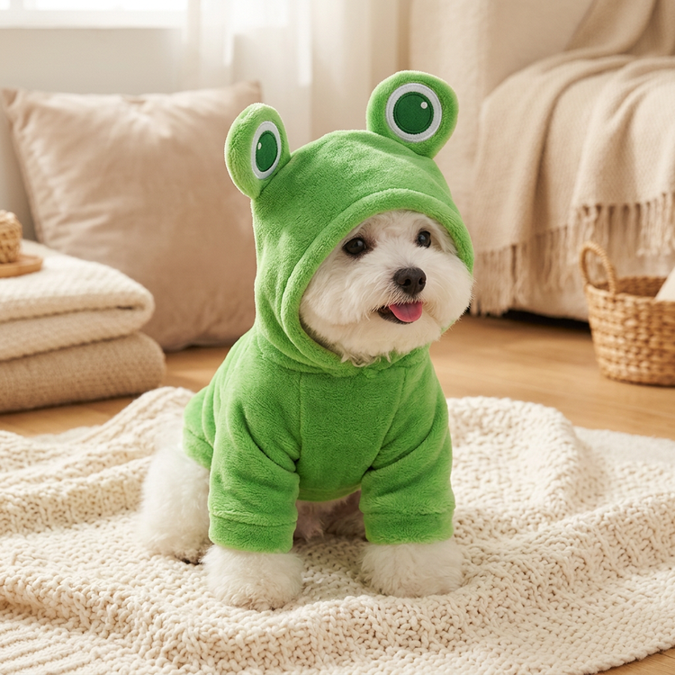 Felpa costume con cappuccio per cani