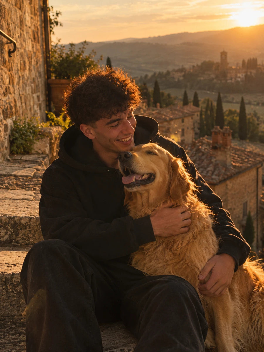 Felpa con il ritratto del tuo animale